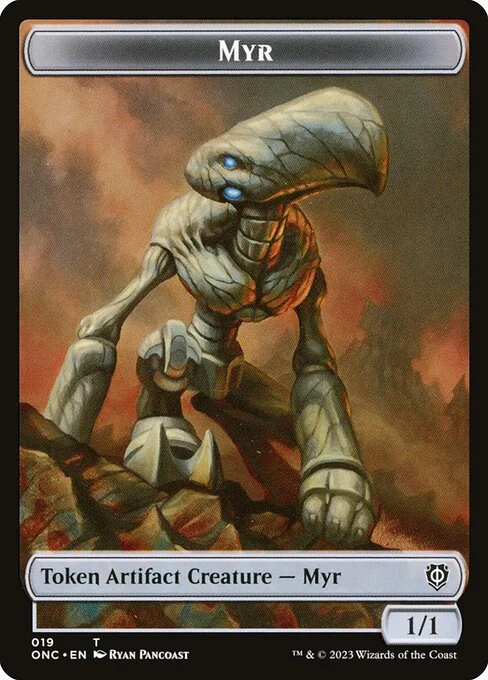 Myr, carta Magic di tipo Token Artifact Creature — Myr illustrata da Ryan Pancoast