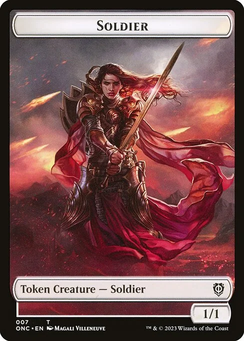 Soldier, carta Magic di tipo Token Creature — Soldier illustrata da Magali Villeneuve
