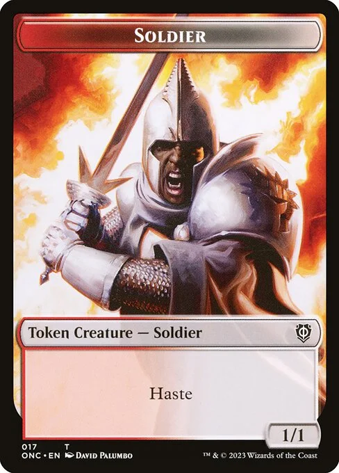 Soldier, carta Magic di tipo Token Creature — Soldier illustrata da David Palumbo