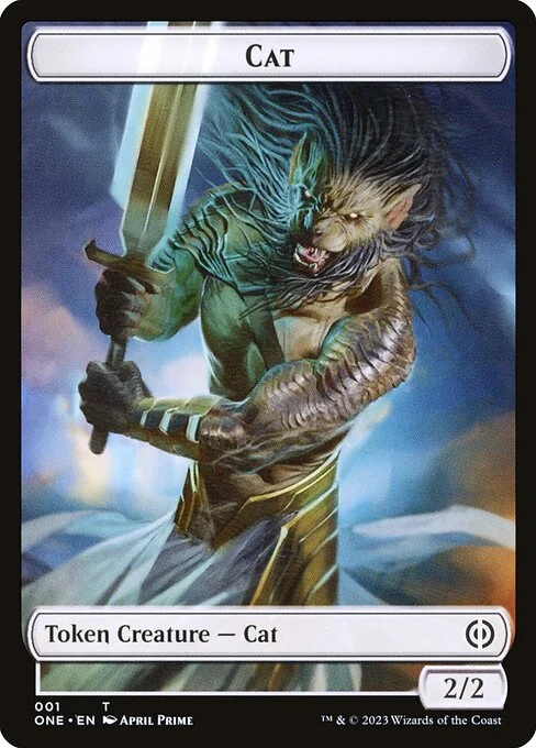 Cat, carta Magic di tipo Token Creature — Cat illustrata da April Prime