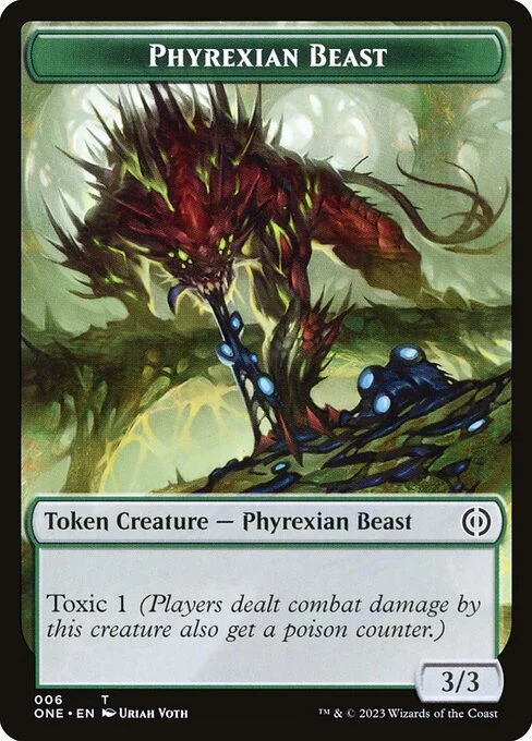 Phyrexian Beast, carta Magic di tipo Token Creature — Phyrexian Beast illustrata da Uriah Voth