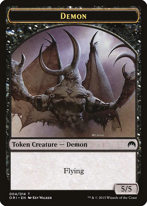 Demon, carta Magic di tipo Token Creature — Demon illustrata da Kev Walker