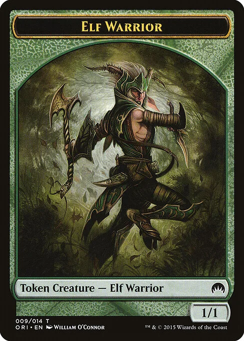 Elf Warrior, carta Magic di tipo Token Creature — Elf Warrior illustrata da William O'Connor