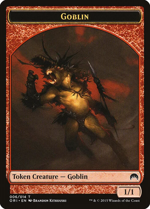 Goblin, carta Magic di tipo Token Creature — Goblin illustrata da Brandon Kitkouski