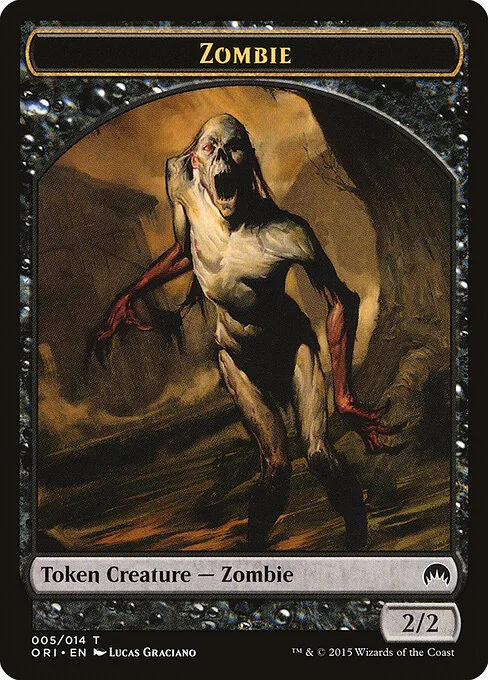Zombie, carta Magic di tipo Token Creature — Zombie illustrata da Lucas Graciano