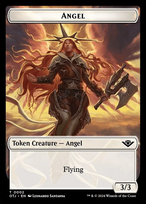 Angel, carta Magic di tipo Token Creature — Angel illustrata da Leonardo Santanna