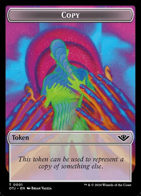 Copy, carta Magic di tipo Token illustrata da Brian Valeza