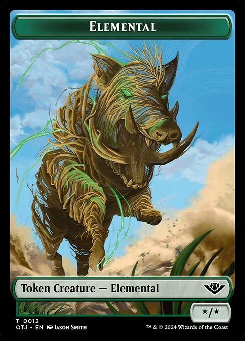 Elemental, carta Magic di tipo Token Creature — Elemental illustrata da Jason Smith