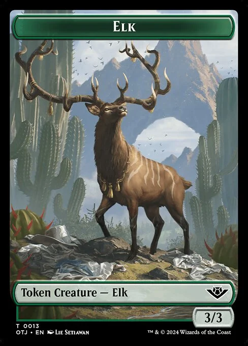 Elk, carta Magic di tipo Token Creature — Elk illustrata da Lie Setiawan