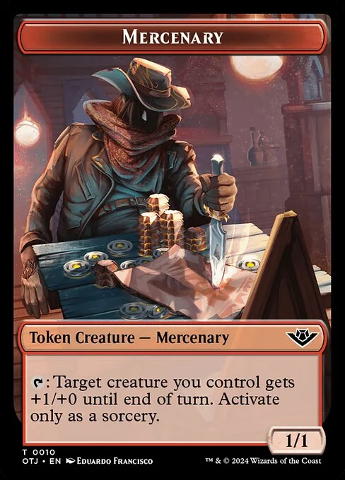 Mercenary, carta Magic di tipo Token Creature — Mercenary illustrata da Eduardo Francisco
