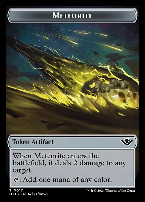 Meteorite, carta Magic di tipo Token Artifact illustrata da Ina Wong