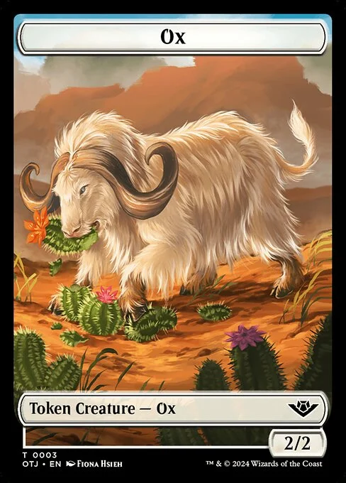 Ox, carta Magic di tipo Token Creature — Ox illustrata da Fiona Hsieh