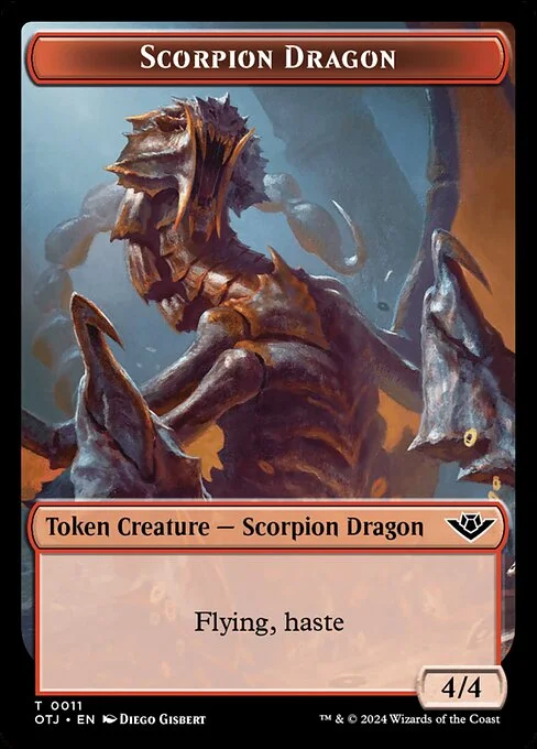 Scorpion Dragon, carta Magic di tipo Token Creature — Scorpion Dragon illustrata da Diego Gisbert