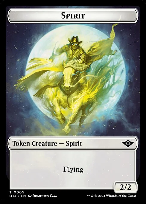 Spirit, carta Magic di tipo Token Creature — Spirit illustrata da Domenico Cava