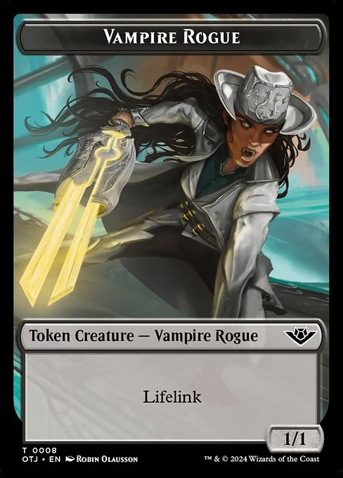 Vampire Rogue, carta Magic di tipo Token Creature — Vampire Rogue illustrata da Robin Olausson
