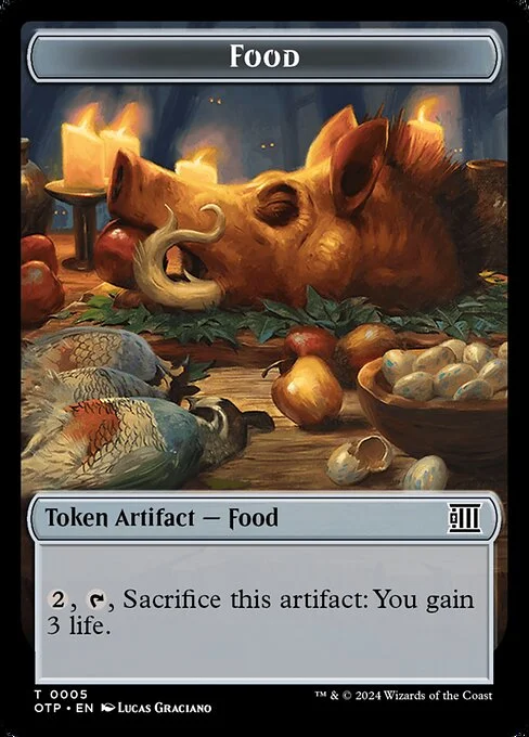 Food, carta Magic di tipo Token Artifact — Food illustrata da Lucas Graciano