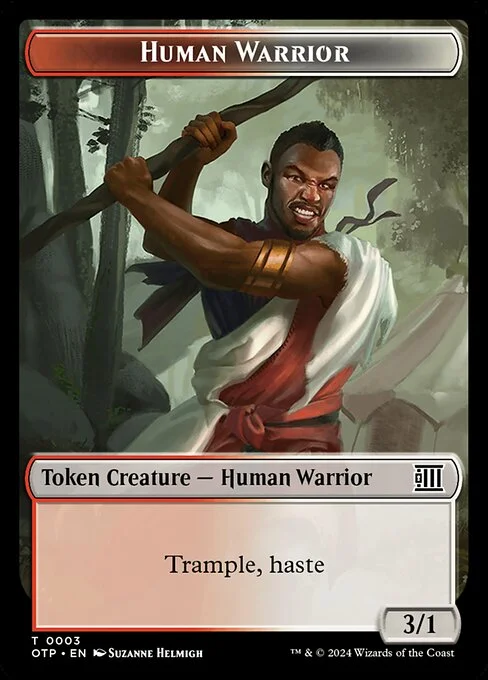 Human Warrior, carta Magic di tipo Token Creature — Human Warrior illustrata da Suzanne Helmigh
