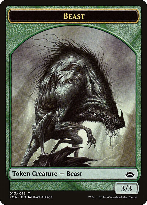 Beast, carta Magic di tipo Token Creature — Beast illustrata da Dave Allsop