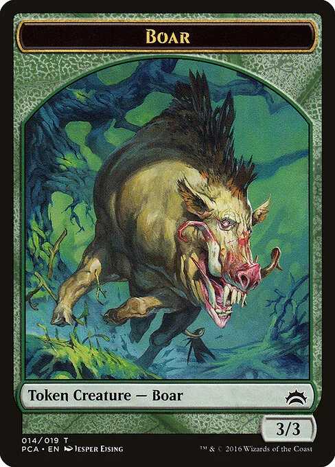 Boar, carta Magic di tipo Token Creature — Boar illustrata da Jesper Ejsing