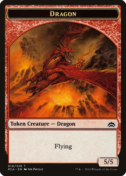 Dragon, carta Magic di tipo Token Creature — Dragon illustrata da Jim Pavelec