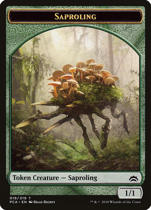 Saproling, carta Magic di tipo Token Creature — Saproling illustrata da Brad Rigney