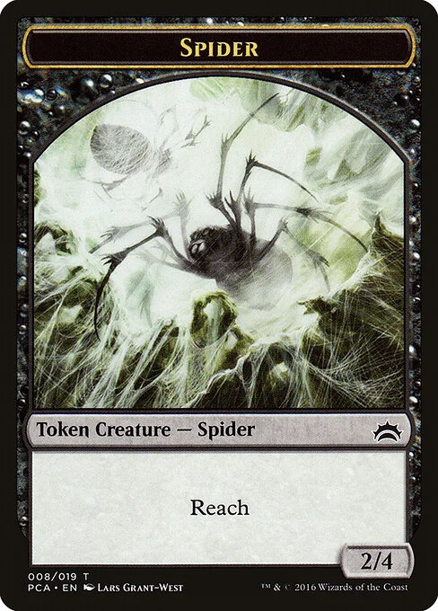 Spider, carta Magic di tipo Token Creature — Spider illustrata da Lars Grant-West