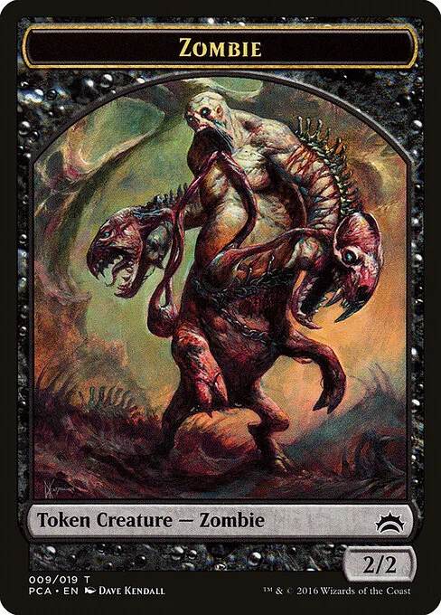 Zombie, carta Magic di tipo Token Creature — Zombie illustrata da Dave Kendall