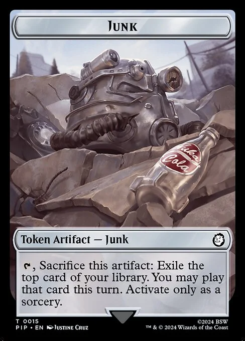 Junk, carta Magic di tipo Token Artifact — Junk illustrata da Justine Cruz