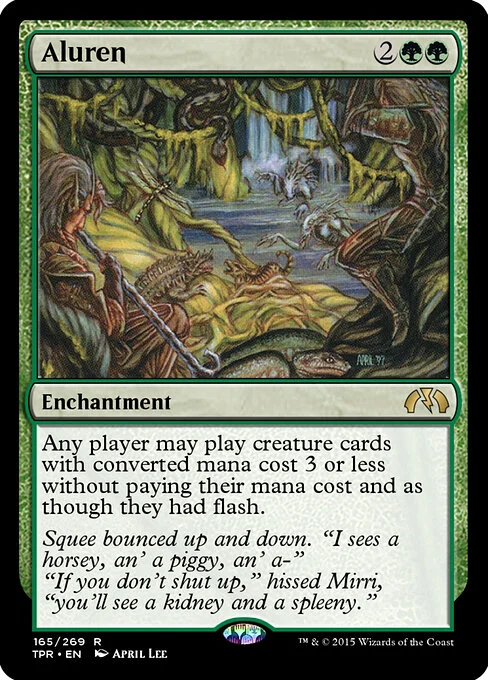 Aluren, carta Magic di tipo Enchantment illustrata da April Lee