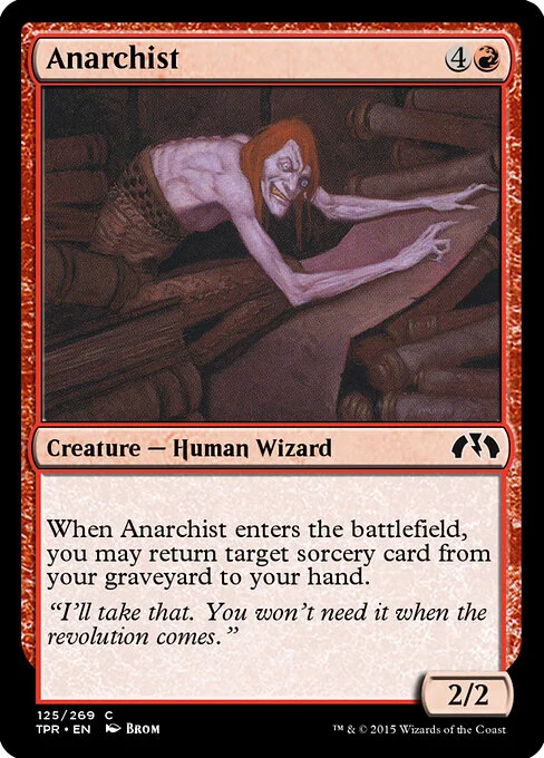 Anarchist, carta Magic di tipo Creature — Human Wizard illustrata da Brom