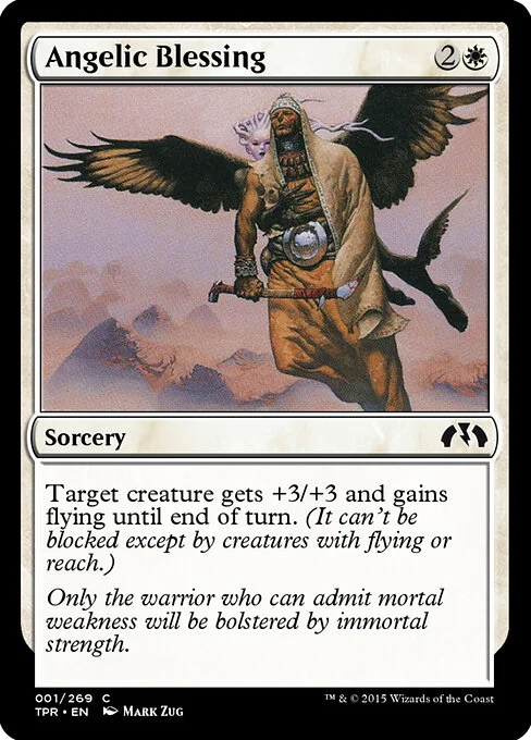 Angelic Blessing, carta Magic di tipo Sorcery illustrata da Mark Zug