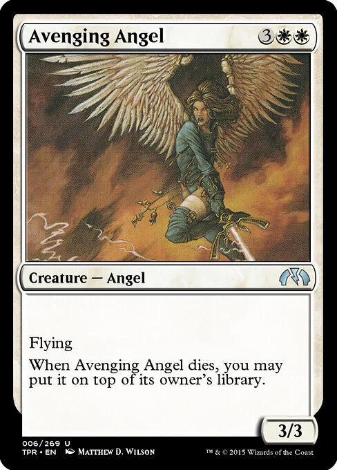 Avenging Angel, carta Magic di tipo Creature — Angel illustrata da Matthew D. Wilson