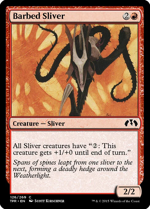 Barbed Sliver, carta Magic di tipo Creature — Sliver illustrata da Scott Kirschner