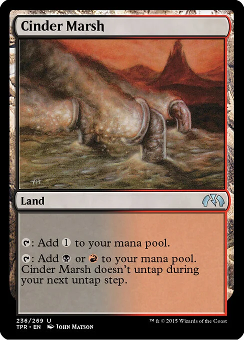 Cinder Marsh, carta Magic di tipo Land illustrata da John Matson