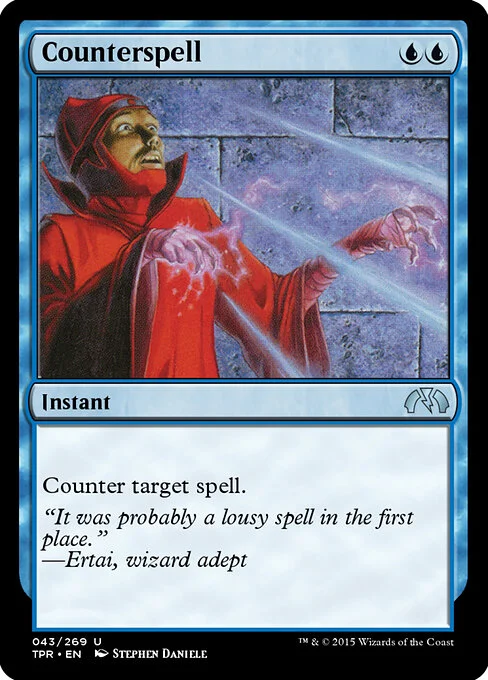 Counterspell, carta Magic di tipo Instant illustrata da Stephen Daniele