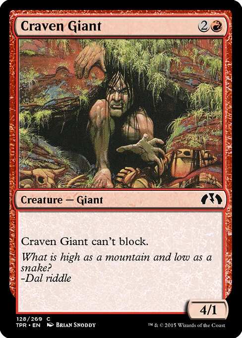 Craven Giant, carta Magic di tipo Creature — Giant illustrata da Brian Snõddy