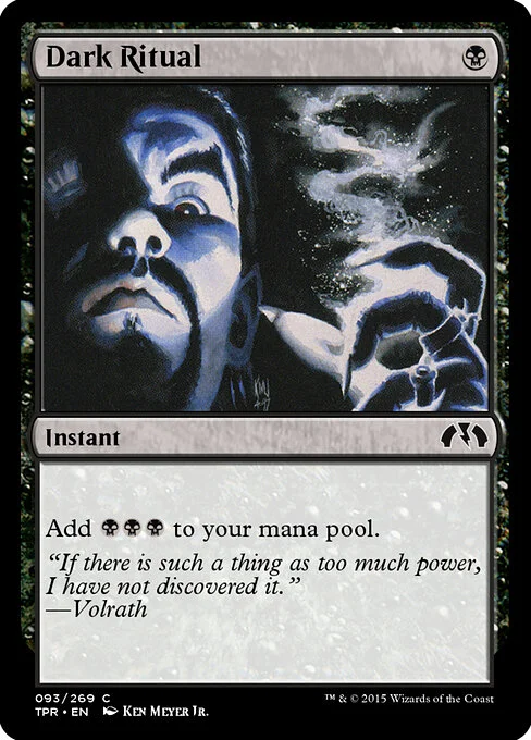 Dark Ritual, carta Magic di tipo Instant illustrata da Ken Meyer, Jr.