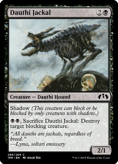 Dauthi Jackal, carta Magic di tipo Creature — Dauthi Jackal illustrata da Adam Rex