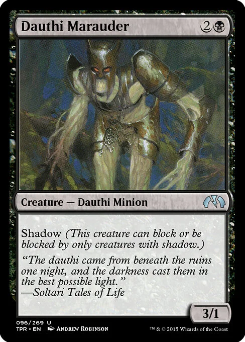 Dauthi Marauder, carta Magic di tipo Creature — Dauthi Minion illustrata da Andrew Robinson
