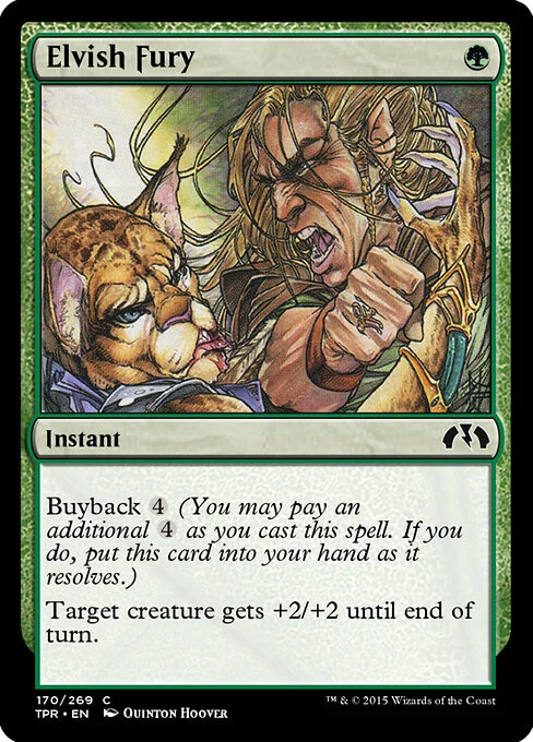 Elvish Fury, carta Magic di tipo Instant illustrata da Quinton Hoover