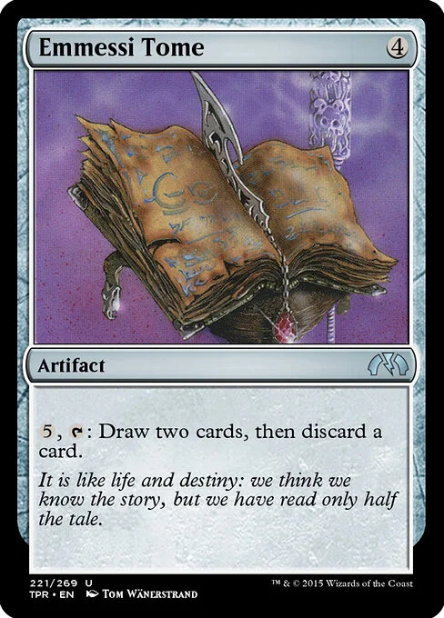 Emmessi Tome, carta Magic di tipo Artifact — Book illustrata da Tom Wänerstrand