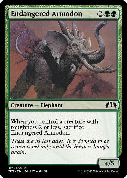 Endangered Armodon, carta Magic di tipo Creature — Elephant illustrata da Kev Walker