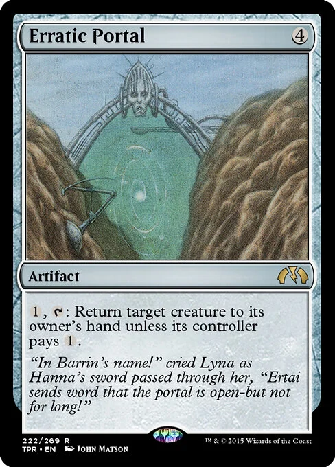 Erratic Portal, carta Magic di tipo Artifact illustrata da John Matson
