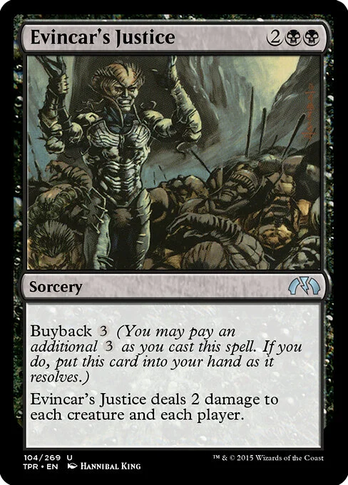 Evincar's Justice, carta Magic di tipo Sorcery illustrata da Hannibal King