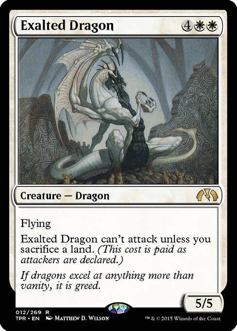 Exalted Dragon, carta Magic di tipo Creature — Dragon illustrata da Matthew D. Wilson