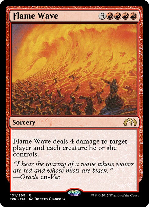 Flame Wave, carta Magic di tipo Sorcery illustrata da Donato Giancola