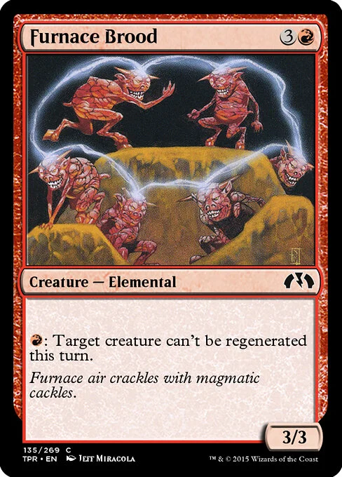 Furnace Brood, carta Magic di tipo Creature — Elemental illustrata da Jeff Miracola