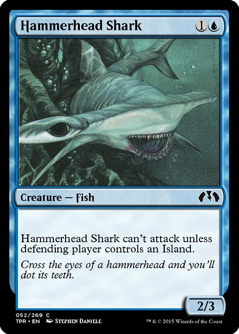 Hammerhead Shark, carta Magic di tipo Creature — Shark illustrata da Stephen Daniele