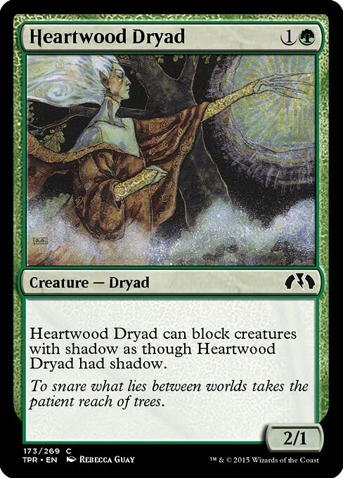 Heartwood Dryad, carta Magic di tipo Creature — Dryad illustrata da Rebecca Guay