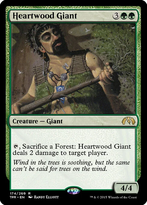 Heartwood Giant, carta Magic di tipo Creature — Giant illustrata da Randy Elliott